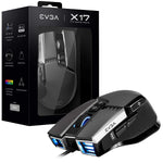 Evga X17 Gaming Mouse Wired Grey Customizable 16 000 Dpi 5 Profiles 10 Buttons Ergonomic 903 W1 17Gr Kr 1