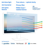 Anti Blue Light Screen Protector With Privacy Filter For Computer Monitors Pc A Various Sizes To Protect Eyes Improve Sleep Vdu Model 19 377 X 302