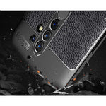 Xiaomi Redmi 9 Case Cruzerlite Carbon Fiber Texture Design Cover Anti Scratch Shock Absorption Case For Xiaomi Redmi 9 2020 Leather Blue