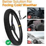 C Ar 12V Quick Hand Warmer Heated Steering Wheel Cover