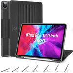 Ipad Pro 12 9 Case 2020 7 Viewing Angles Magnetic Stand Apple Pencil Holder Support 2Nd Gen Pencil Charging Auto Wake Sleep Protective Cover For Ipad Pro 12 9 Inch 4Th 3Rd Gen Black