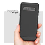 Encased Galaxy S10 5G Case (Thin Armor) Slim Fit Flexible Grip Cover for Samsung S10-5G Model (Black)