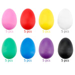 40Pcs Plastic Egg Shakers Percussion Musical Maracas Easter Eggs With A Storage Bag For Toys Music Learning Diy Painting8 Different Colors
