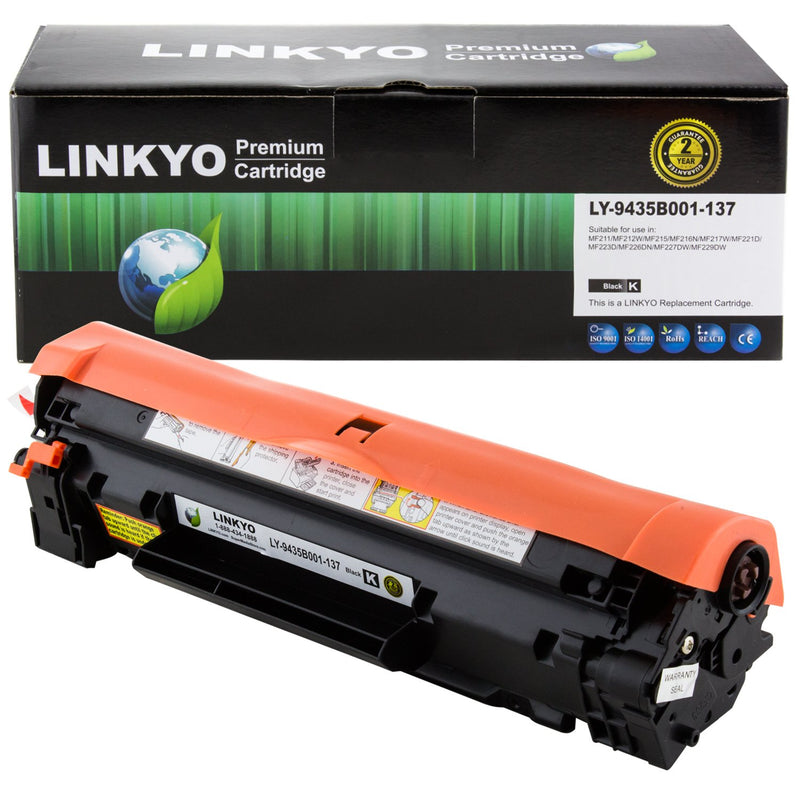 Linkyo Compatible Toner Cartridge Replacement For Canon 137 9435B001Aa Black