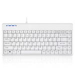 Perixx Periboard 409Wu Us Wired Usb Mini Keyboard White Us English 1