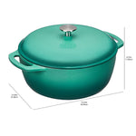 Cast Iron Covered Dutch Oven Enamled