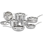 12 Piece Multiclad Pro Triple Ply Silver Cookware Set