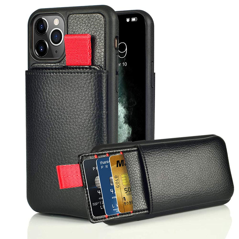 Iphone 11 Pro Max Wallet Case 6 5 Iphone 11 Pro Max Card Holder Case Shockproof Leather Credit Card Slot Holder Cover Money Pocket Protective Cover For Iphone 11 Pro Max 6 5 Black