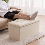 Storage Bench With Faux Leather For Bedroom
