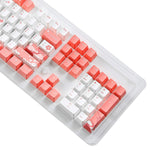 Pbt Key Caps With Patterns 61 87 104 108 Mx Switch Full Size Keycap Set For Mechanical Keyboard Orange White Cherry Blossom