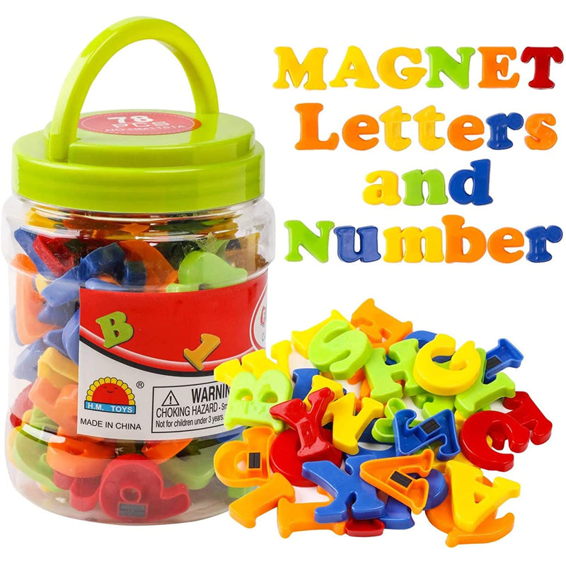 Magnetic Letters Numbers Alphabet Abc Colorful 123 Refrigerator Fridge Magnets For Vocabulary Educational Toy Set Preschool Learning Spelling Counting Game Uppercase Lowercase For Kids Age 3