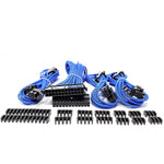 MICRO CONNECTORS, Inc. Premium Sleeved PSU Cable Extension Kit – Blue (F04-240BL-KIT)