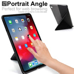 Khomo Horizontal And Vertical Display Stand Capable Cover For Ipad Pro 12 9 Inch Case 3Rd Generation Released 2018 Dual Origami Series Black