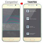 Tantek Galaxy S6 Screen Protector Bubble Freehd Clearanti Scratchanti Glareanti Fingerprint Premium Tempered Glass Screen Protector For Samsung Galaxy S6 3Pack