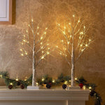 Birch Tree Battery Powered Warm White Led