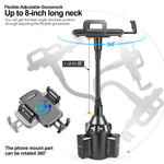 Upgraded Car Cup Holder Phone Mount Adjustable Gooseneck Automobile Cup Holder Phone Car Mount For Iphone 12 Pro Max Xr Xs X 11 8 Plus 6S Samsung S20 Ultra Note 10 S8 Plus S7 Edgeblack Blue