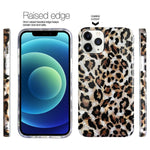 J West Case Compatiable With Iphone 13 Pro Max 6 7 Inch Sparkly Animal Leopard Print Pattern Vintage Cheetah Glitter Translucent Clear Soft Tpu Slim Protective Phone Case For Women Girls Light Brown