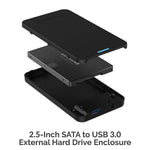 Sabrent 2 5 Inch Sata To Usb 3 0 Tool Free External Hard Drive Enclosure 4 Port Usb 2 0 Hub With Individual Led Lit Power Switches