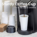 Disposable White Paper Coffee Cup