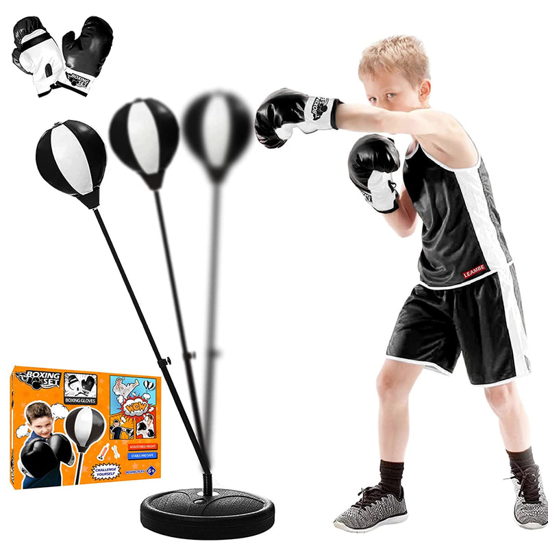 Punching Bag For Kids Toys For 3 4 5 6 7 8 Boys Girls Height Adjustable Boxing Set With Stand S Best Toy Gift For Boys Girls