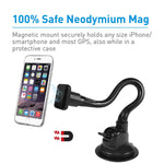 Macally Magnetic Phone Car Mount Windshield Phone Holder For Car With 12 Long Arm Suction Cup Super Strong Magnet For All Smartphones Iphones Samsung Etc Flexible Car Phone Mount Magnetic