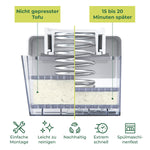 Tofu Press Tofu Presser For Firm Or Extra Firm Tofu Tofu Maker With Water Drainer Made From Durable Sustainable Materials Tofu Recipe Book Included