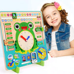 Kids Learning Clock Montessori Toys Preschool Educational Learning Toy Weather Season Time Toys Gifts For S Boys And Girls 3 Year Olds