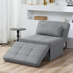 Modern Convertible Chair Adjustable Backrest Sleeper Couch Bed For Living Room