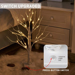 Birch Tree Battery Powered Warm White Led