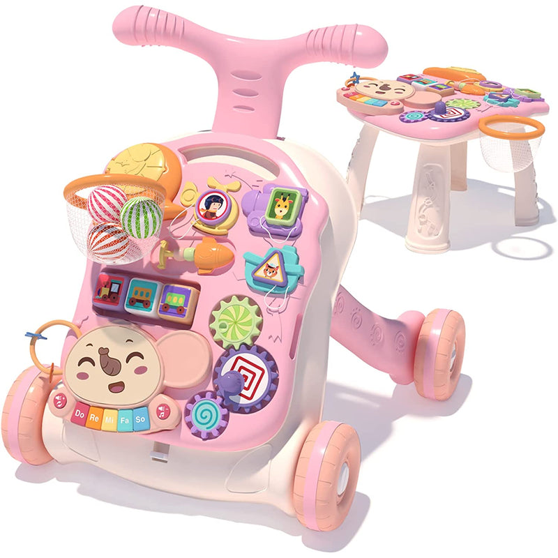 Walker For Baby Girl 3 In 1 Push Pink