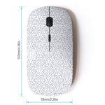 Optical 2 4G Wireless Computer Mouse Retro Floral