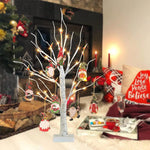 Birch Tree Battery Powered Warm White Led