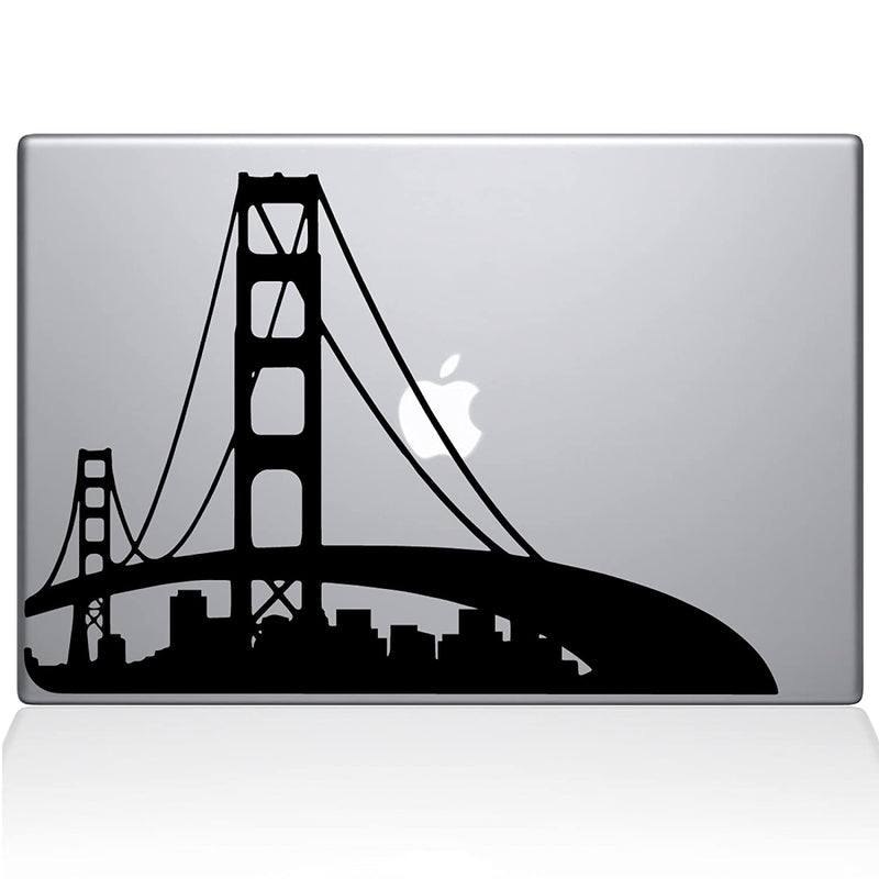 The Decal Guru San Francisco City Skyline Decal Vinyl Sticker 13 Macbook Pro 2016 Newer Models Black 2303 Mac 13X Bla