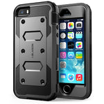 I Blason Armorbox Case Designed For Iphone 5 5S Se Built In Screen Protector Full Body Heavy Duty Protection Holster Bumper Case For Apple Iphone Se Iphone 5S 5 Black
