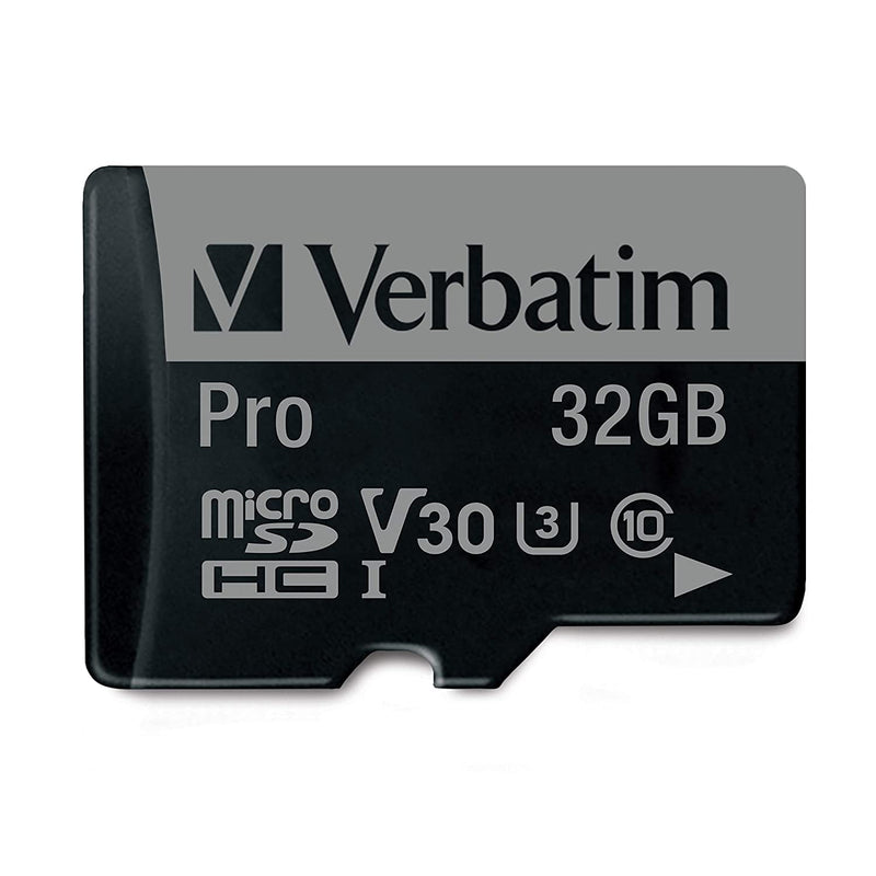 Verbatim 32Gb Pro 600X Microsdhc Memory Card With Adapter Uhs I U3 Class 10