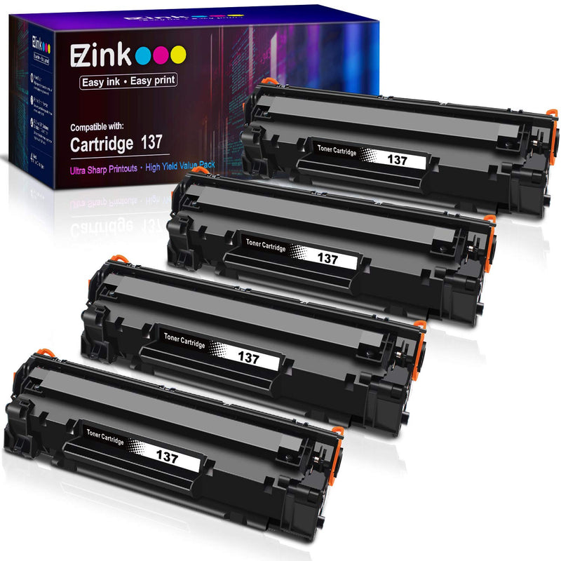 E Z Ink Compatible Toner Cartridge Replacement For Canon 137 Crg 137 Crg137 9435B001Aa To Use With Imageclass D570 Printer Black 4 Pack