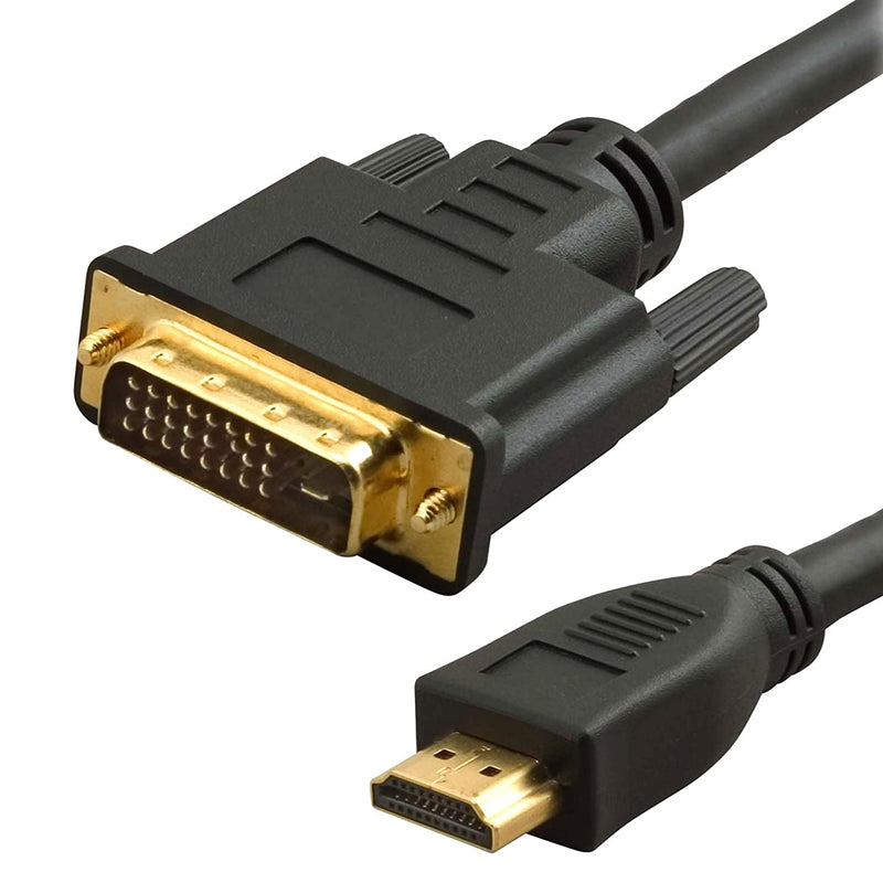Link Depot Dvi 2 Hdmi Gold Plated Hdmi To Dvi Cable 6 Feet Oem Black