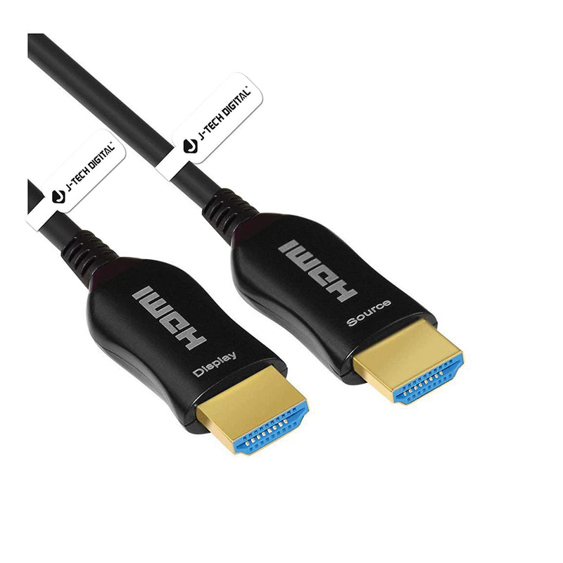 J Tech Digital Fiber Optic Hdmi Cable Hdmi 2 0 Ultra Slim Cable Supporting Hdcp 2 2 18Gbps 4 4 4 Hdr10 50 Ft 15 M Jtech Fcab50