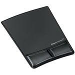Fellowes Mouse Pad Wrist Support With Microban Protection Black 9182302