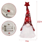 Lighted Christmas Gnome Handmade Plush Scandinavian Swedish Tomte