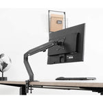 Vivo Articulating Single 17 To 27 Inch Screen Mechanical Spring Arm Mount Clamp On Desk Stand Fits 1 Monitor With Max Vesa 100X100 Black Stand V100S