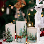 Real Wax Electric Led Pillar Candles For Xmas Decoration