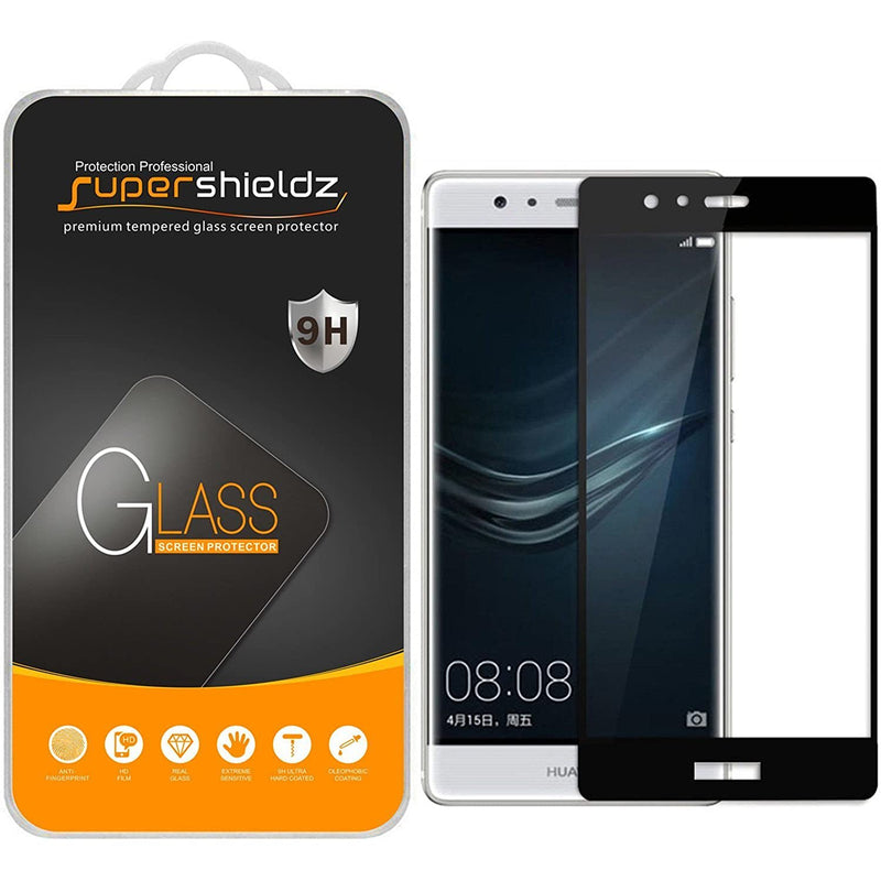 2 Pack Supershieldz Designed For Huawei P9 Plus Tempered Glass Screen Protector Full Screen Coverage Anti Scratch Bubble Free Black