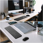 Wireless Keyboard And Mouse Combo Ultra Slim Silent Computer Keyboard And Mouse Full Size Keyboard And Mouse Set For Laptop Computer And Desktop Black