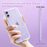 Crystal Glitter Compatible With Iphone 11 Case Anti Yellowing Bling Clear Shockproof Protective Hybrid Phone Cases Thin Slim Cover For Iphone 11 6 1 Inch 2019 Twinkle Stardust
