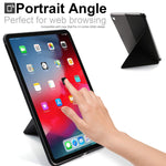 Khomo Horizontal And Vertical Display Stand Capable Cover For Ipad Pro 11 Inch Case Released 2018 Dual Origami Series See Through Back Carbon Fiber