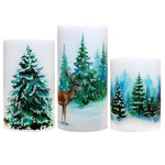 Real Wax Electric Led Pillar Candles For Xmas Decoration