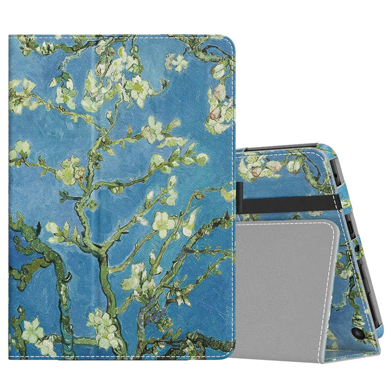 Case Compatible With All New Kindle Fire Hd 8 Tablet And Fire Hd 8 Plus Tablet 10Th Generation 2020 Release Slim Folding Stand Cover With Auto Wake Sleep Almond Blossom