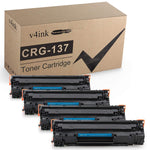 V4Ink Compatible Toner Cartridge Replacement For Canon 137 9435B001Aa Crg137 For Canon Imageclass Mf236N D570 Mf212W Mf216N Mf227Dw Mf229Dw Mf232W Mf244Dw Mf247Dw Mf249Dw Lbp151Dw 4 Pack Black