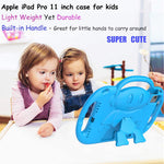 Kids Case For New Ipad Air 2020 Ipad Air 10 9 Case Ipad Air 4 Kids Case Ipad Air 4Th Generation Case 10 9 Inch Shockproof Shoulder Strap Handle Stand Case For Ipad Air 4 And Pro 11 Blue